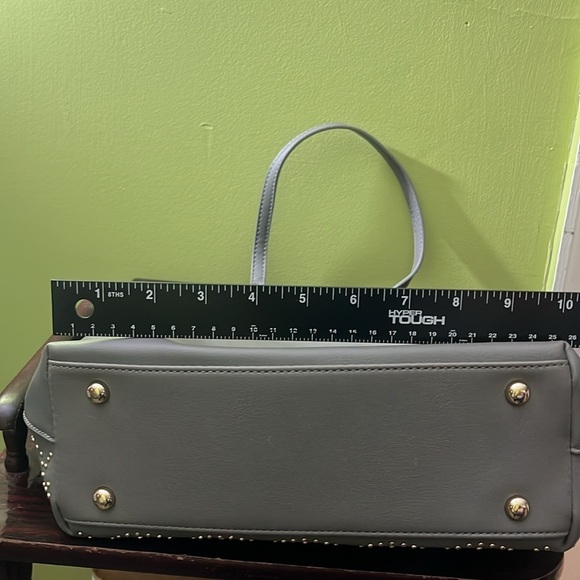 Gray Tote With Gold Accents NWOT - Picture 5 of 11